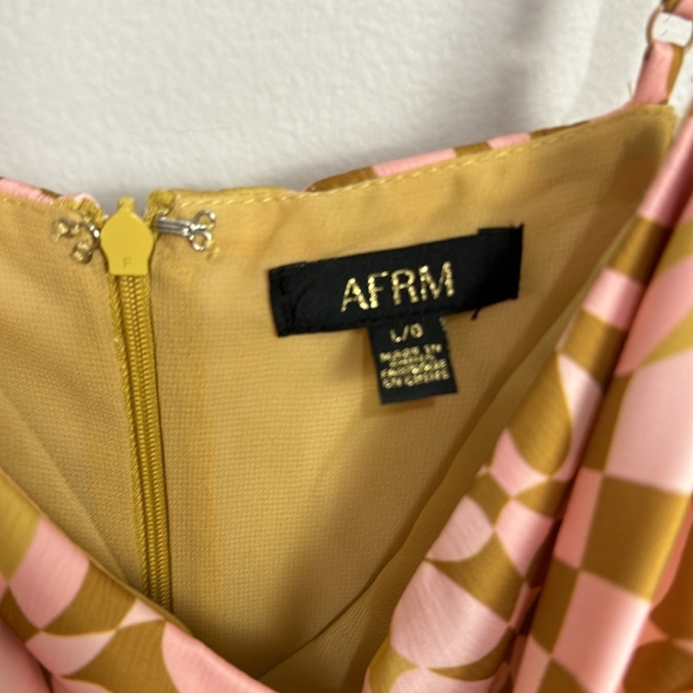 AFRM Doss Pleated-Front A-Line Mini Dress Large - Picture 7 of 7